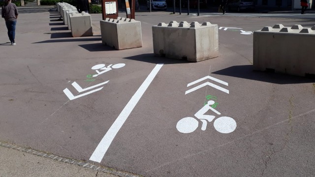 Un passage peu confortable pour les cyclistes...